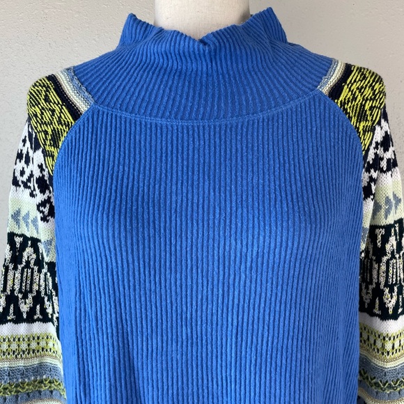NWT Free People Blue Bell Combo Sweater Size XL - Picture 2 of 7